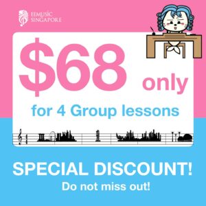 EE Music – $68 only for 4 group lessons!